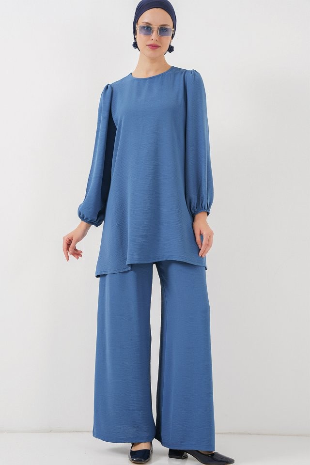 Ayrobin Tunik Pantolon Alt Üst Takım 6712 - İndigo
