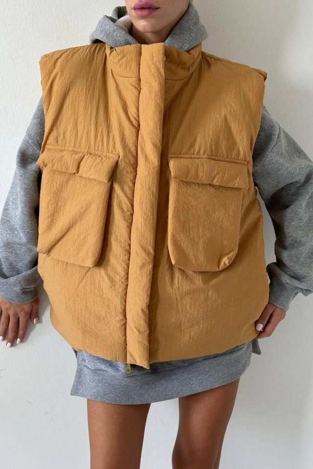 Camel Cepli Şişme Yelek