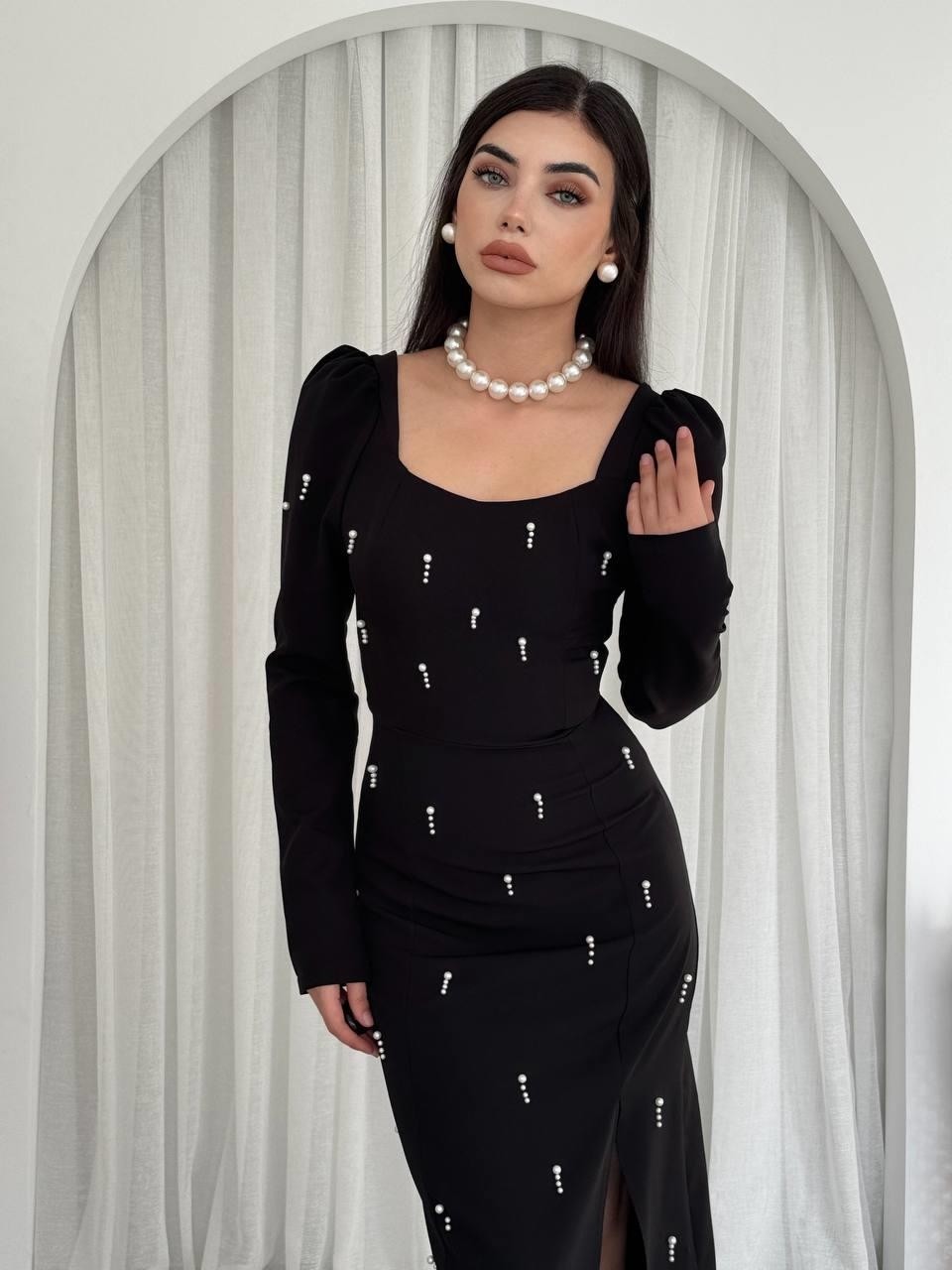 Akit İnci Detaylı Elbise