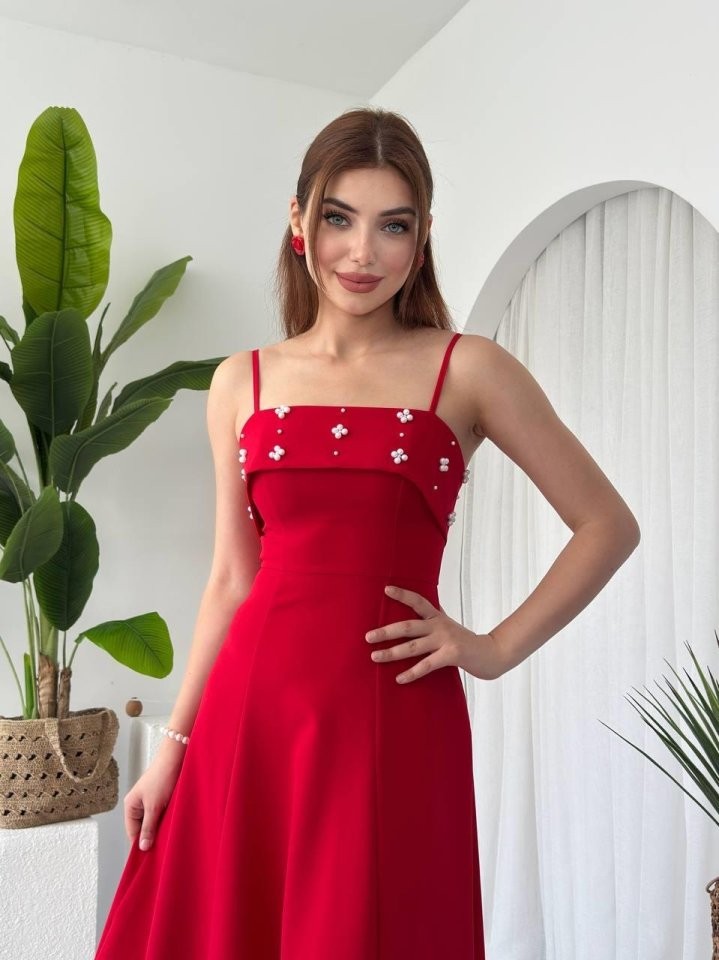 Acco Taş Detaylı Elbise