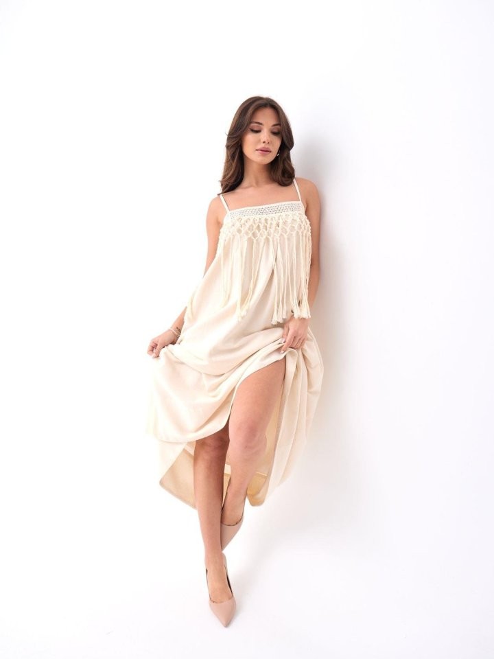 7365 ELBİSE-BEJ