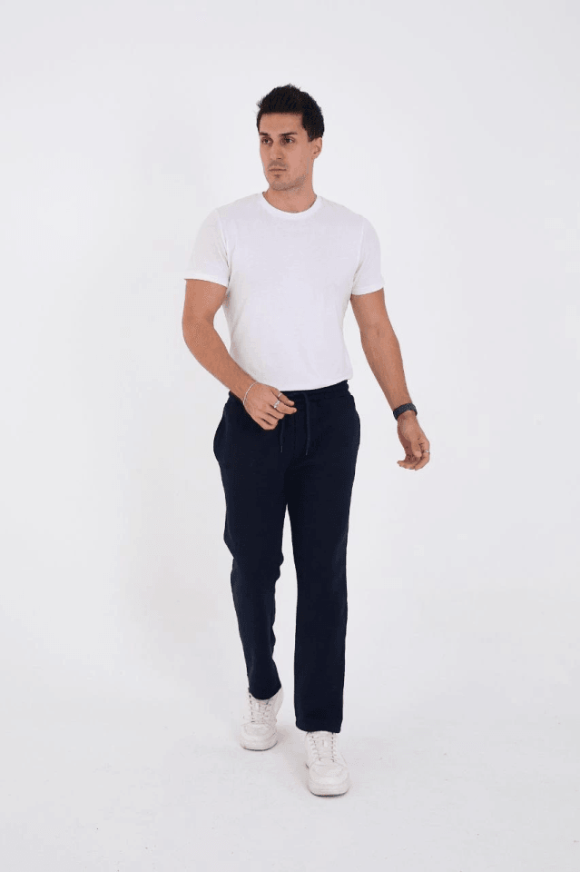 Unisex Üç İplik Basic Eşofman Pantolon - Lacivert