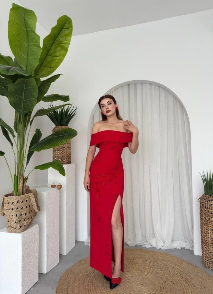 Cası Straplez  Elbise