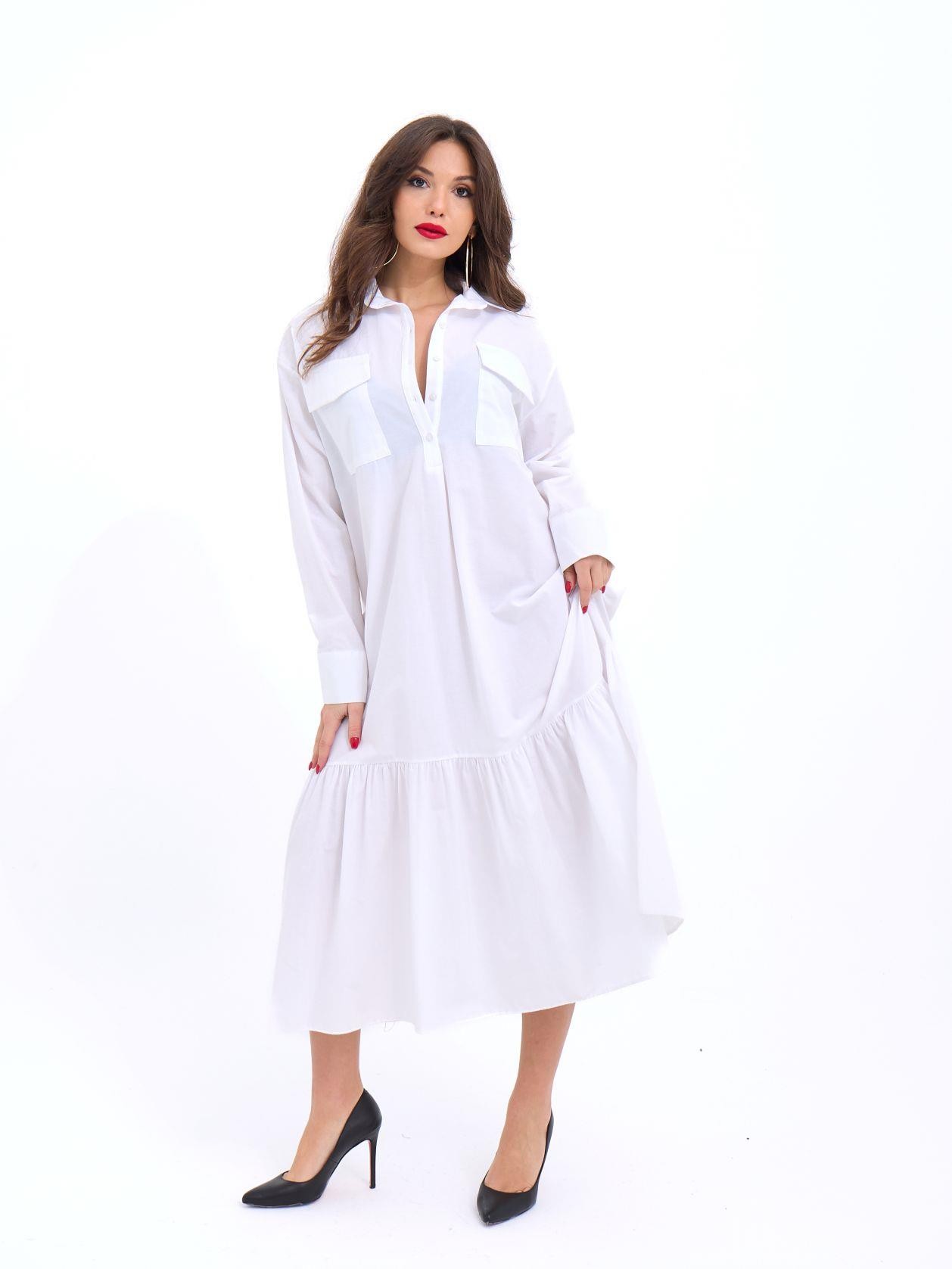 5855 ELBİSE-BEYAZ