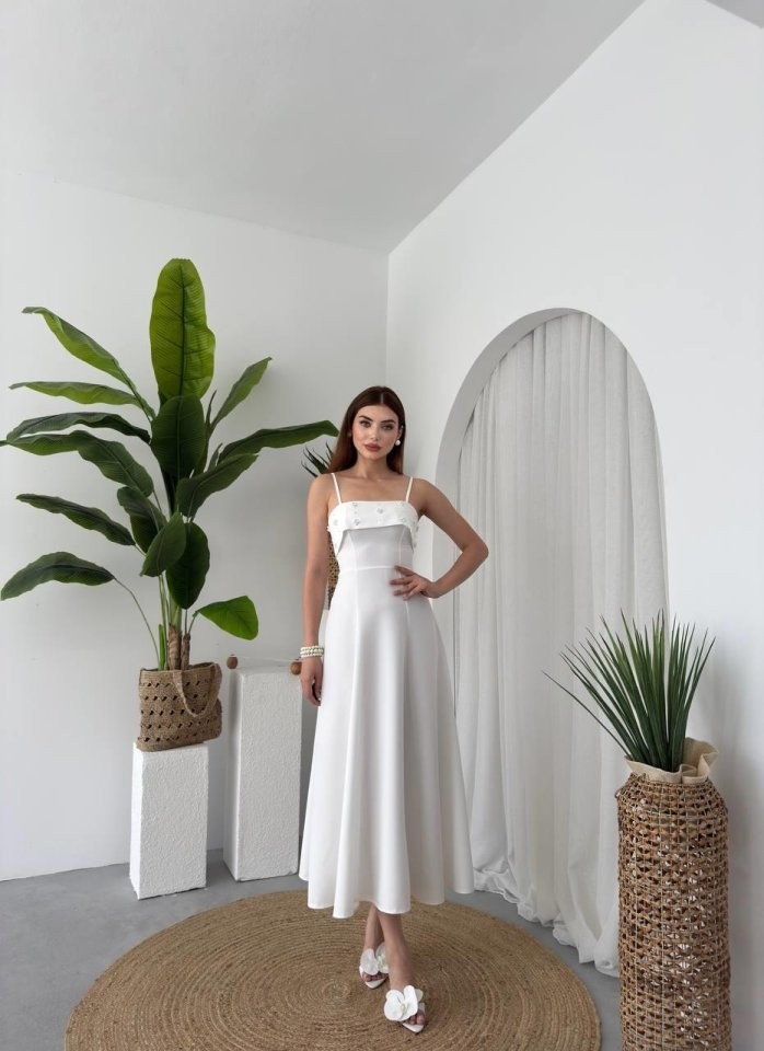 Acco Taş Detaylı Elbise