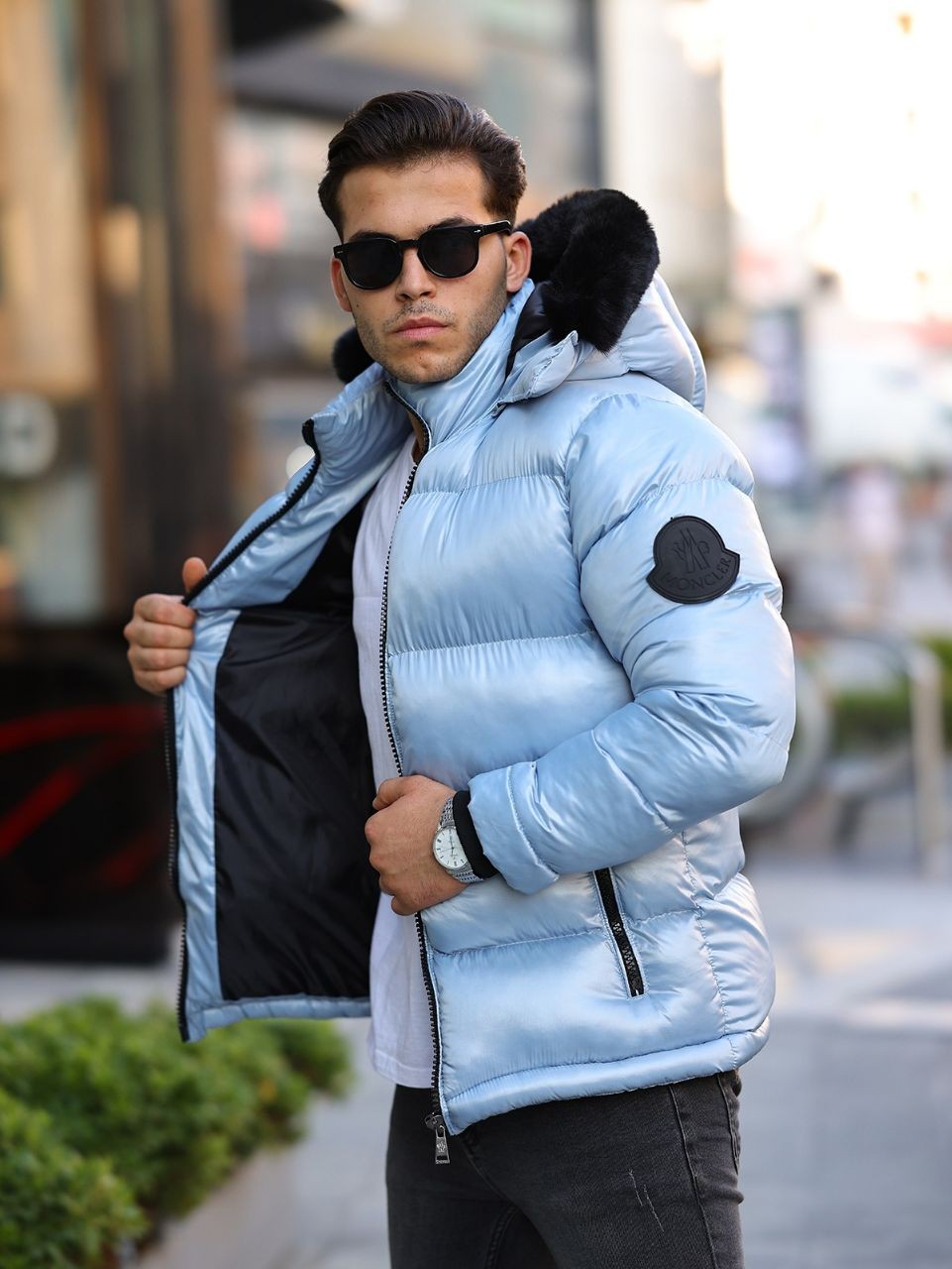 Moncler water and windproof hooded coat