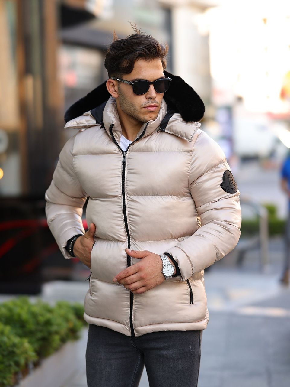 Moncler water and windproof hooded coat