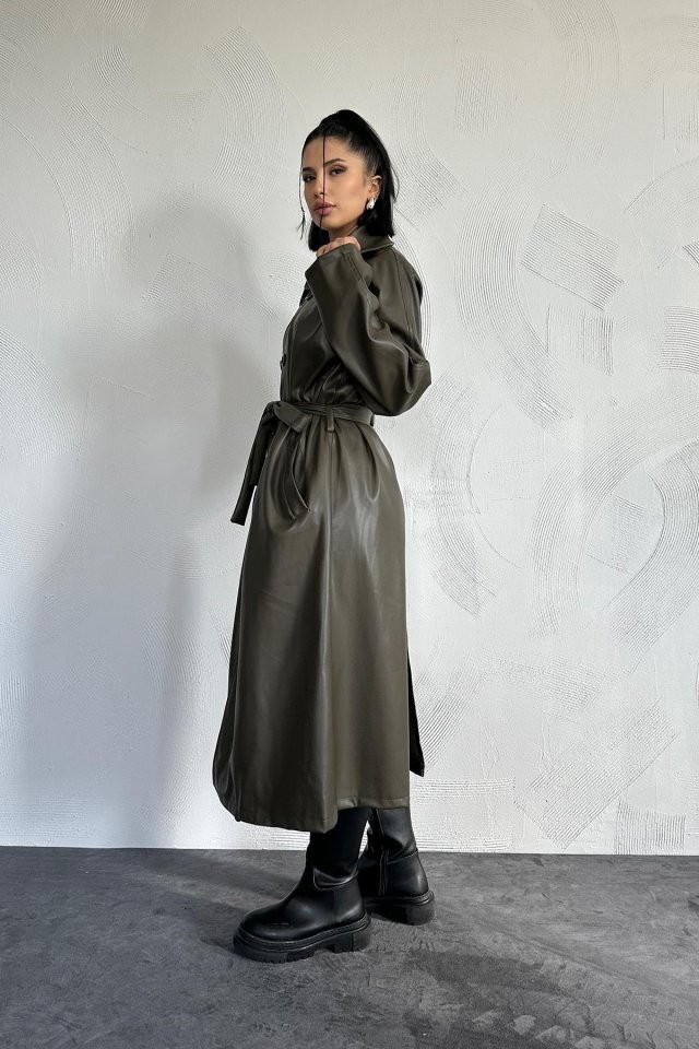 Haki Reglan Kol Trençkot