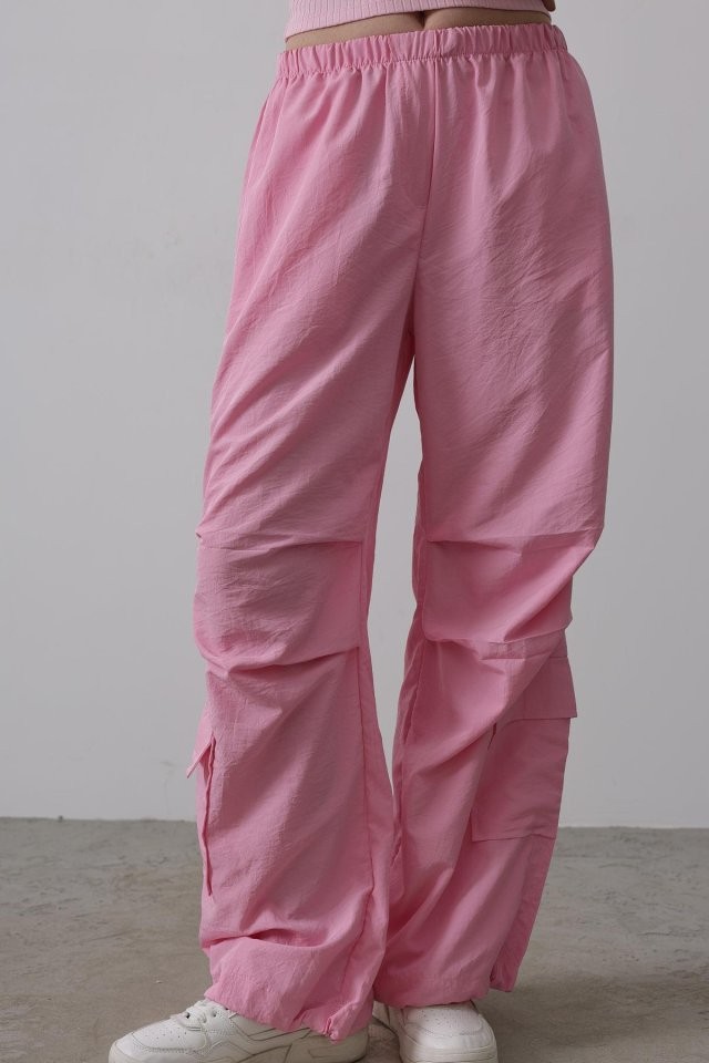 Paraşüt Cargo Pantolon - Pembe