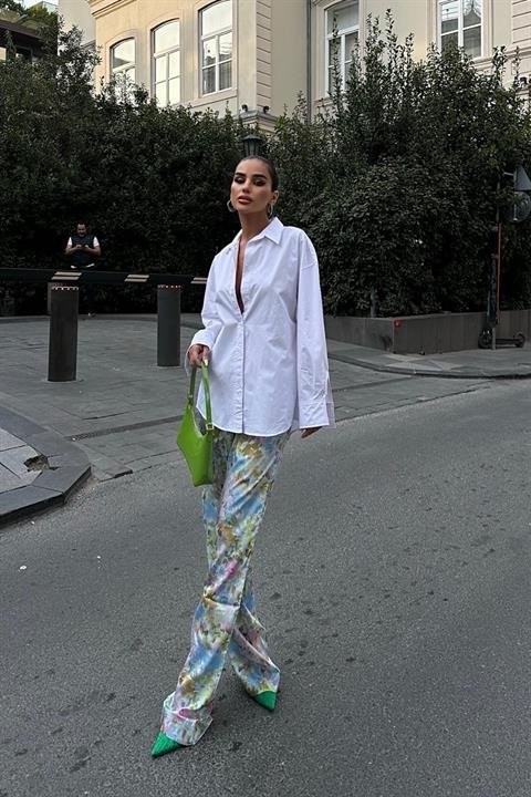 Mirian Sırt Dekolteli Gömlek 3228-08