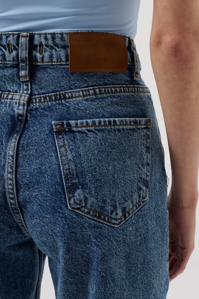 Baskılı Düşük Bel Jean