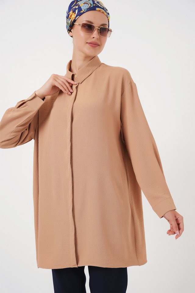 Uzun Gömlek Tunik 5945 - Bisküvi