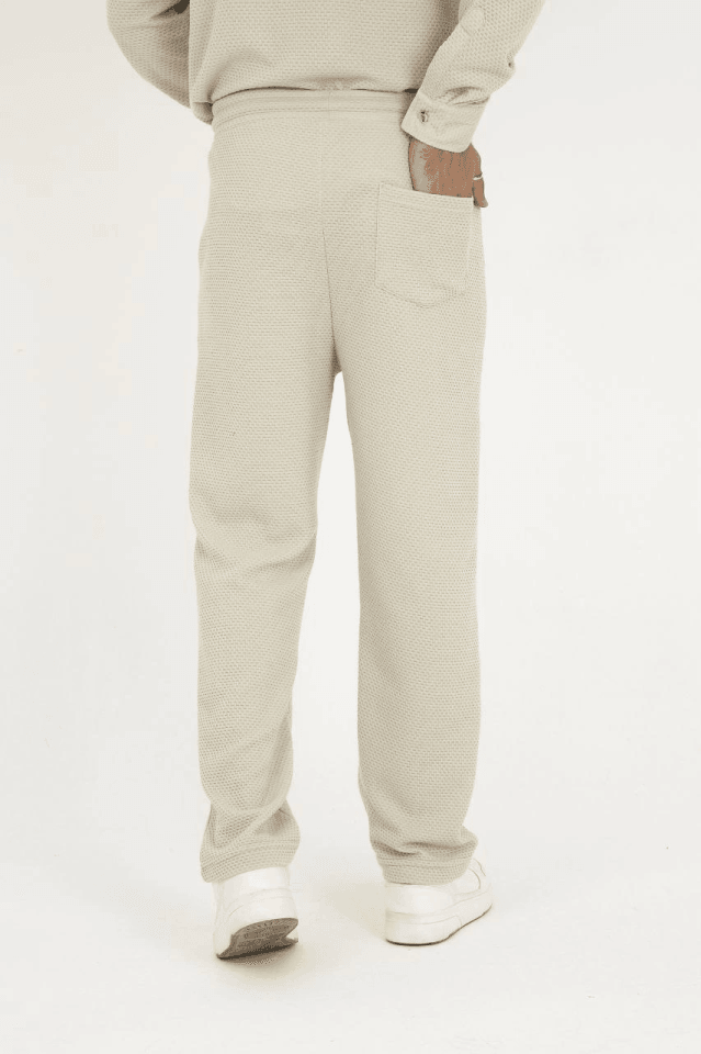 Jakar Kutu Desenli Baggy Eşofman Pantolon - Gri