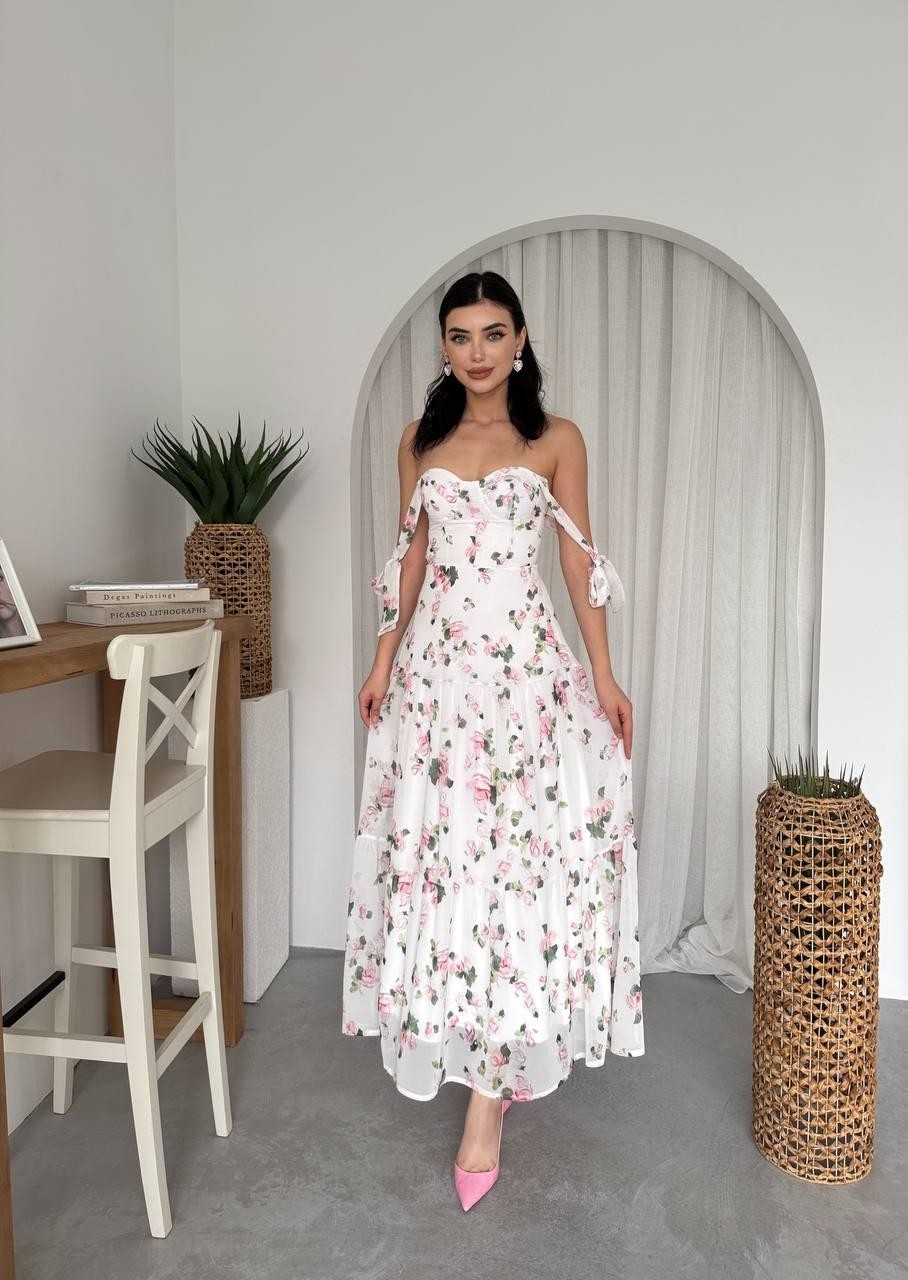 Poses Omuz Bağlamalı Elbise