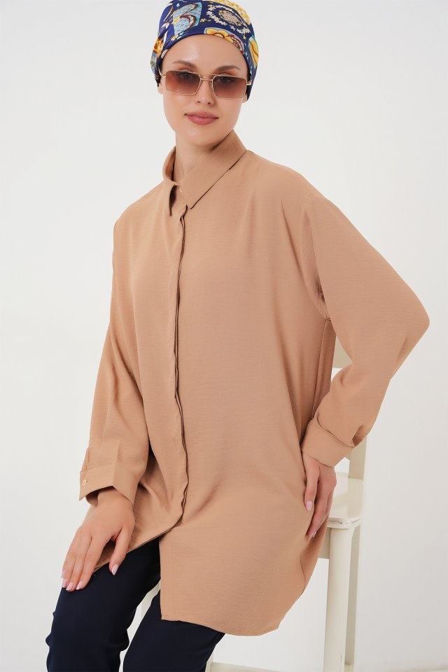 Uzun Gömlek Tunik 5945 - Bisküvi