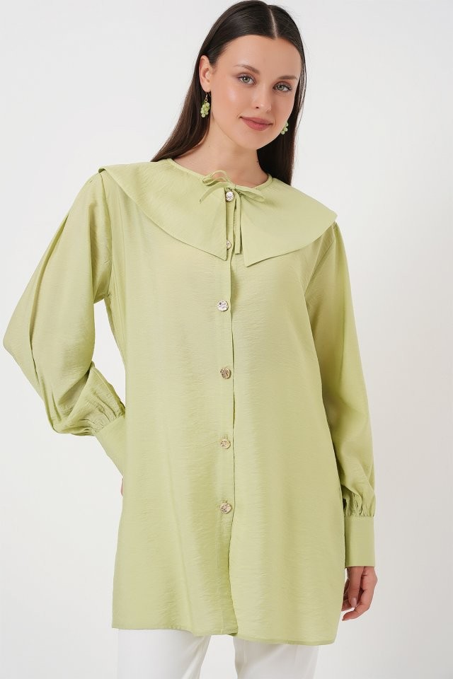 Bebe Yaka Uzun Tunik 5967 - E.Yeşil