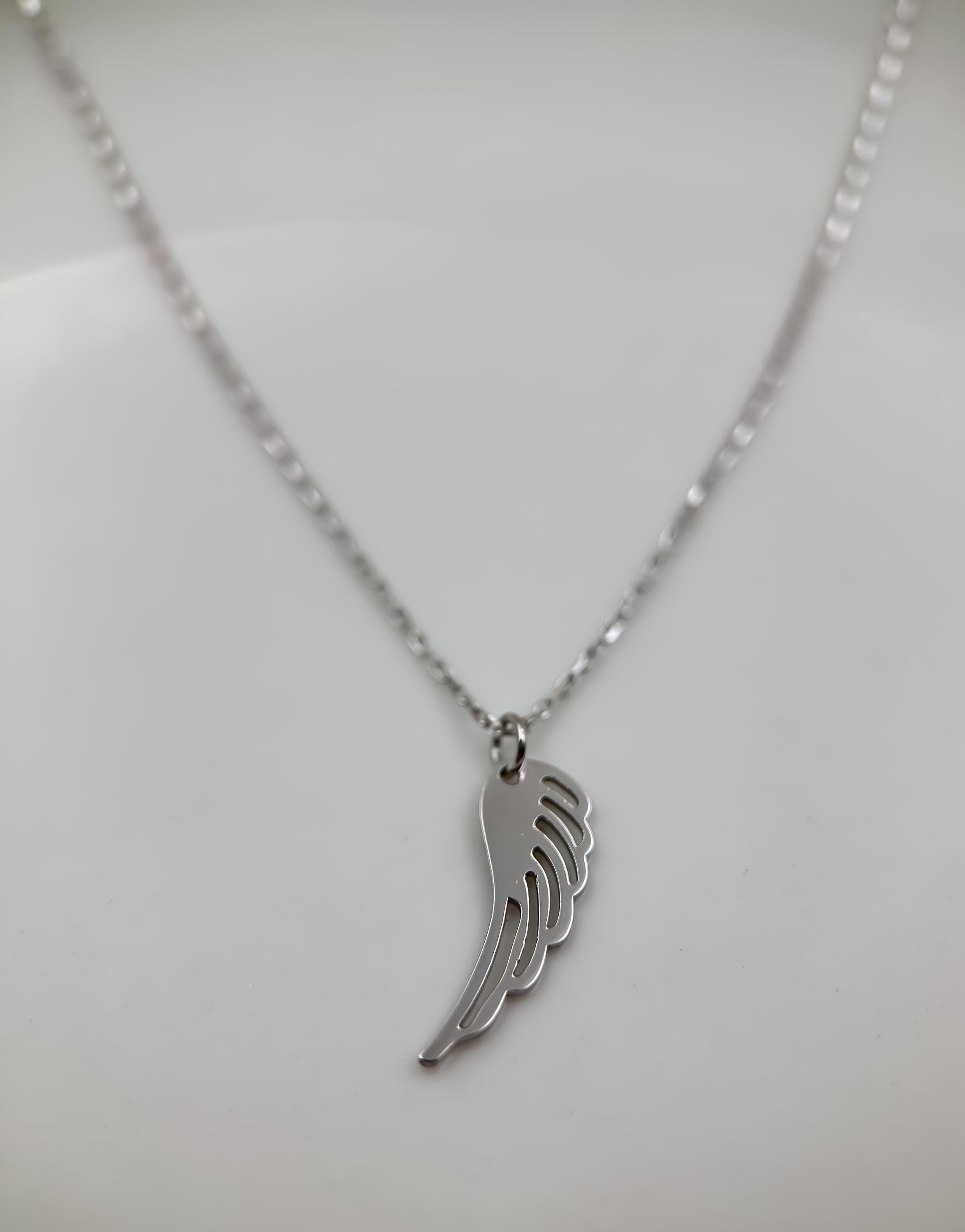 14K Solid Gold Angel Wing Necklace | Guardian Angel Jewelry for Women | Memorial, Miscarriage, Sympathy Gift Necklace