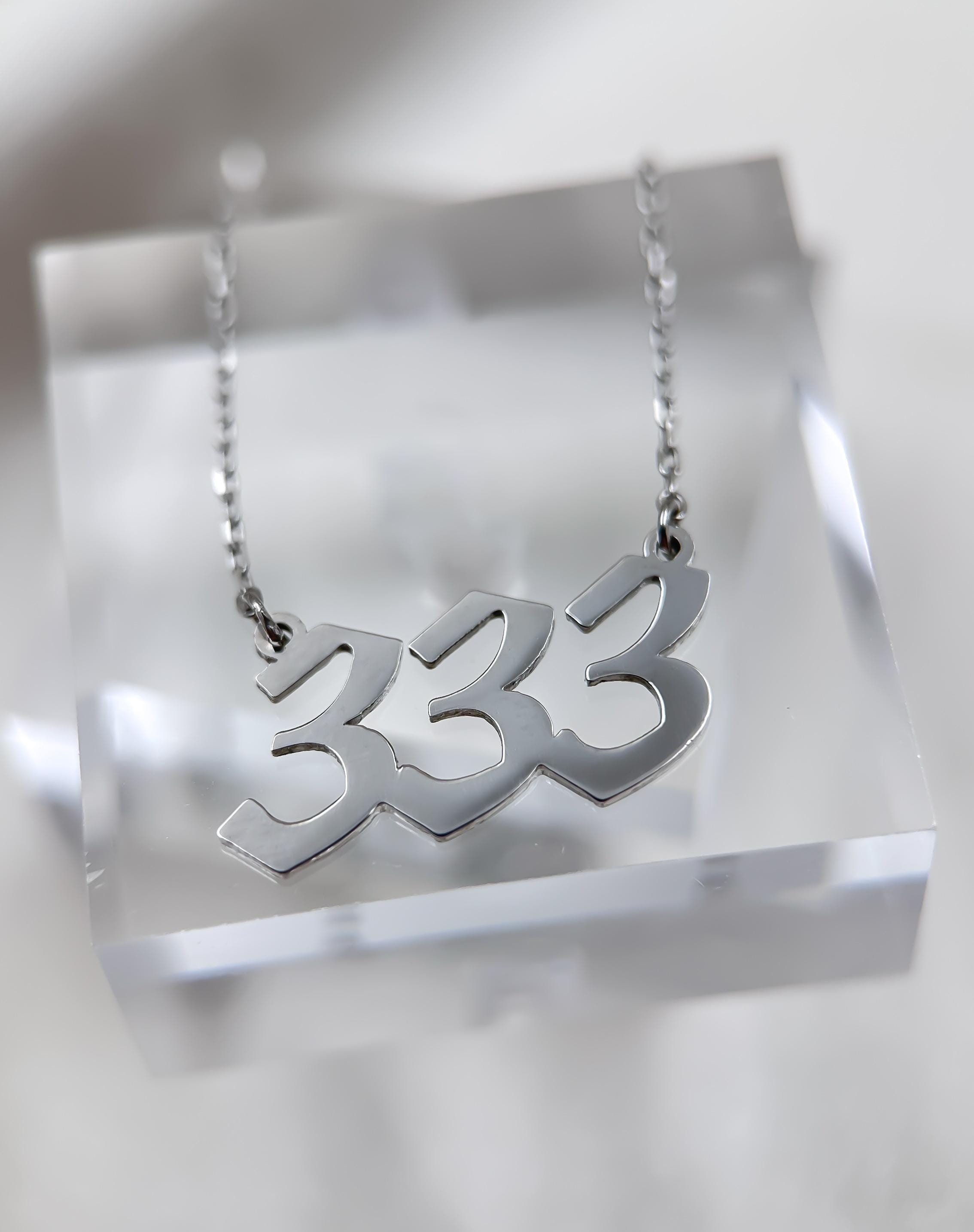 14K Solid Gold Angel Number Necklaces | Choose Your Number: 111, 222, 333, 444, 555, 666, 777, 888, 999 | Elegant & Meaningful Jewelry
