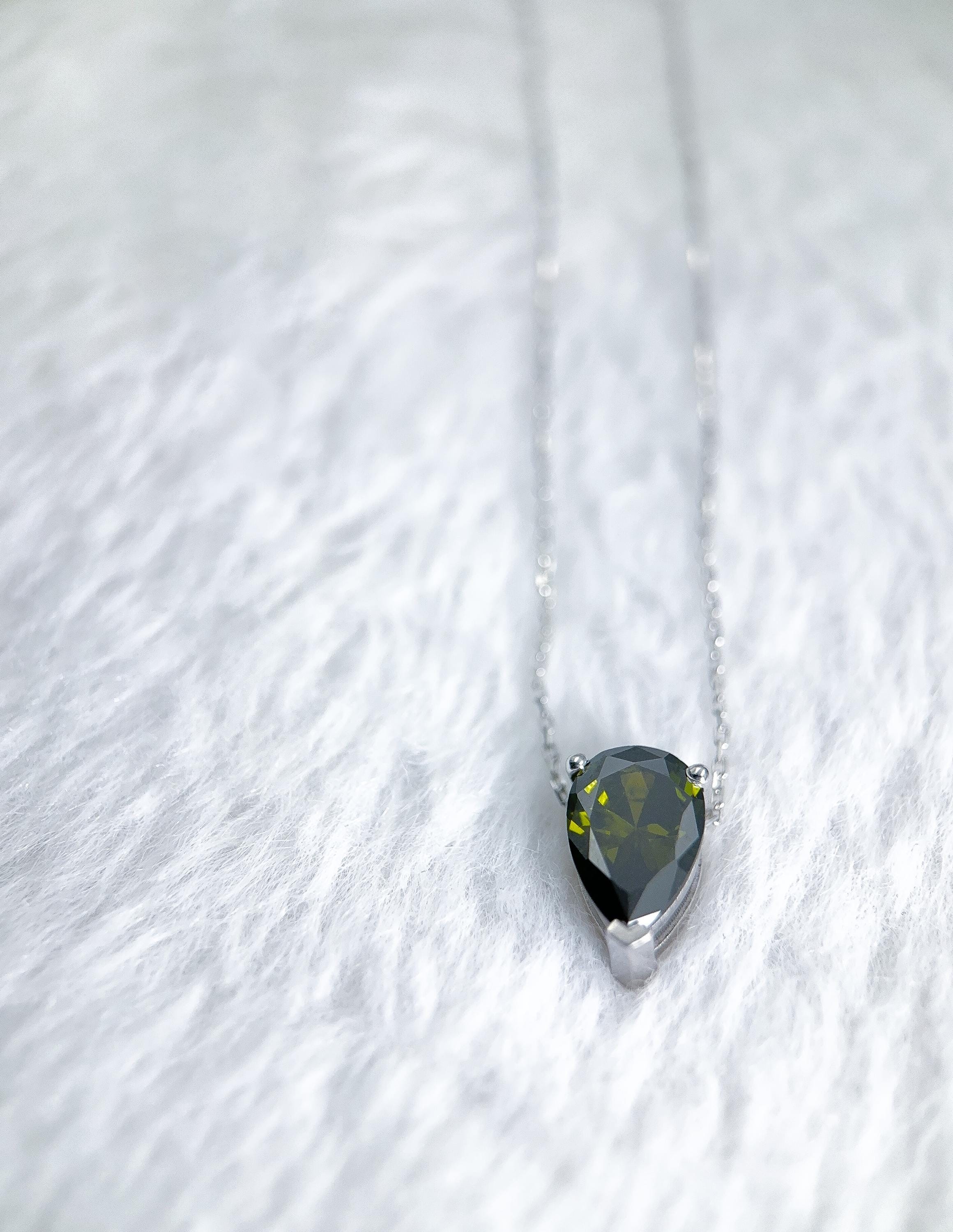 14K Solid Gold Birthstone Necklace for Women | Delicate Gemstone Pendant | 14K Real Gold Jewelry | Customizable Gift