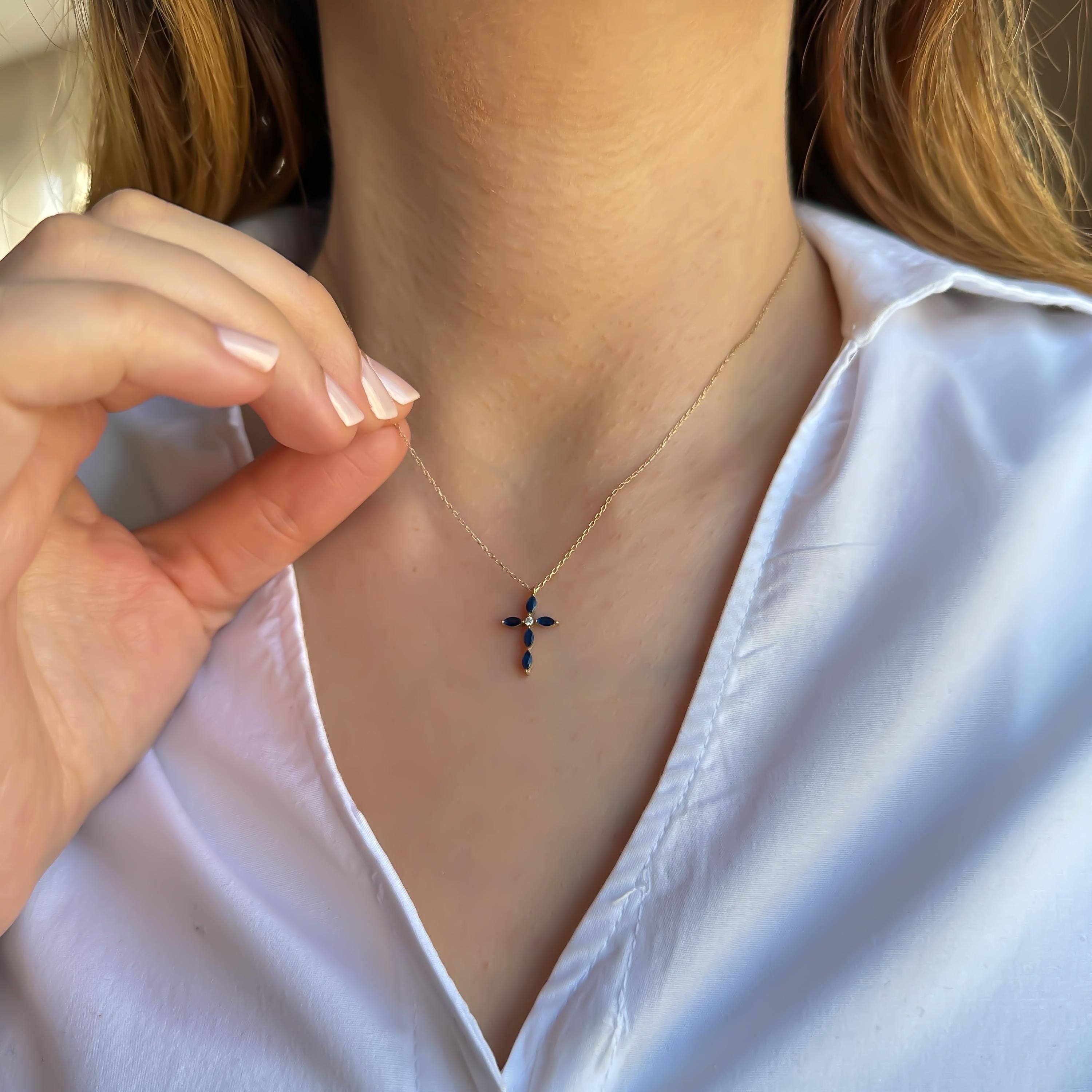 Customized Cross Pendant with Birthstones | Personalized Birthstone Cross Necklace | Unique Christian Jewelry Gift | Custom Cross Necklace