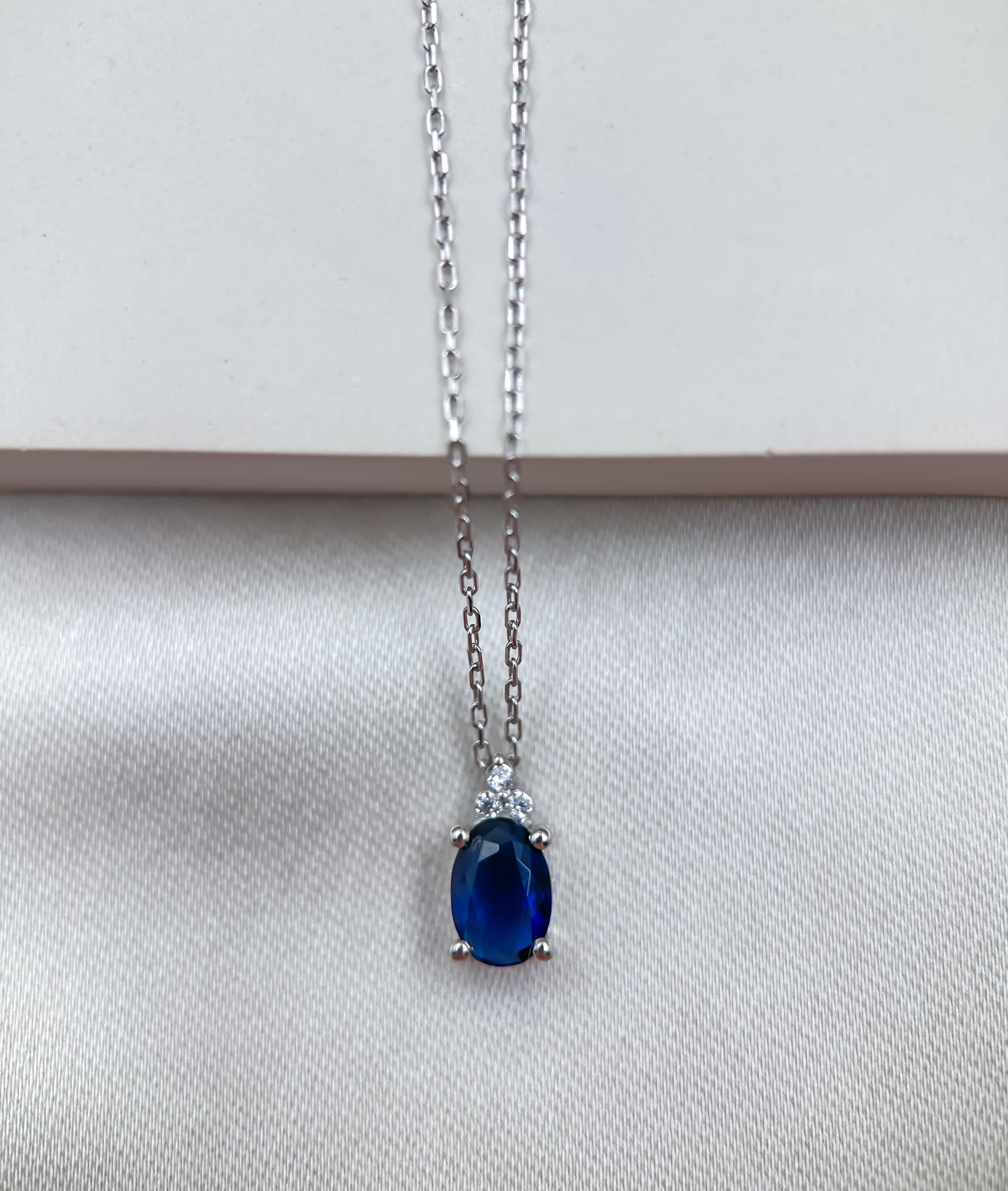 Teardrop Diamond Gemstone Necklace in 14K Gold | Ruby, Emerald & Sapphire Pendant for Women | Genuine 14K Gold Jewelry | Gift for Her