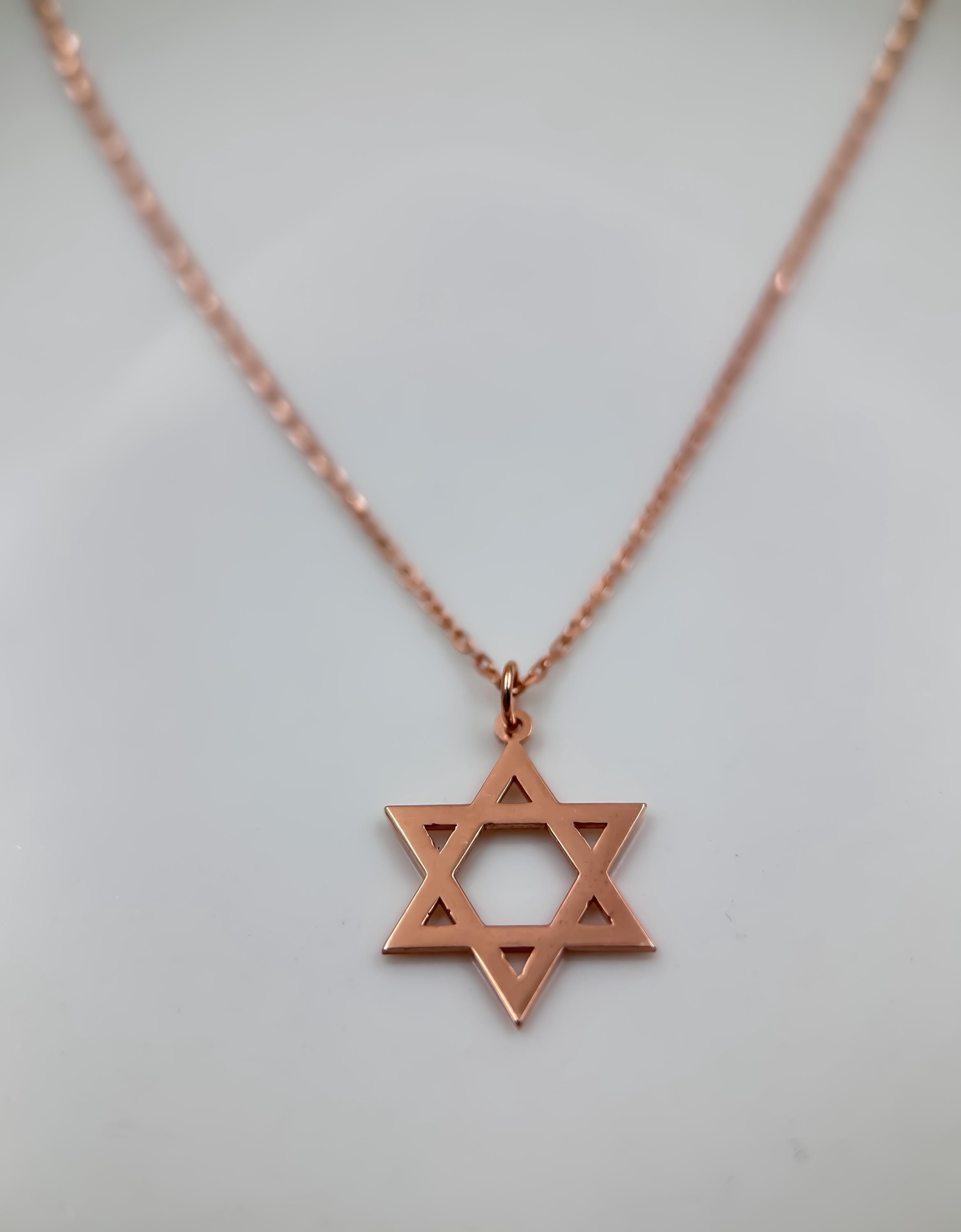 14K Gold Star of David Necklace for Women | Elegant Star Pendant | Minimalist Celestial Jewelry | Genuine 14K Gold | Perfect Gift for Her