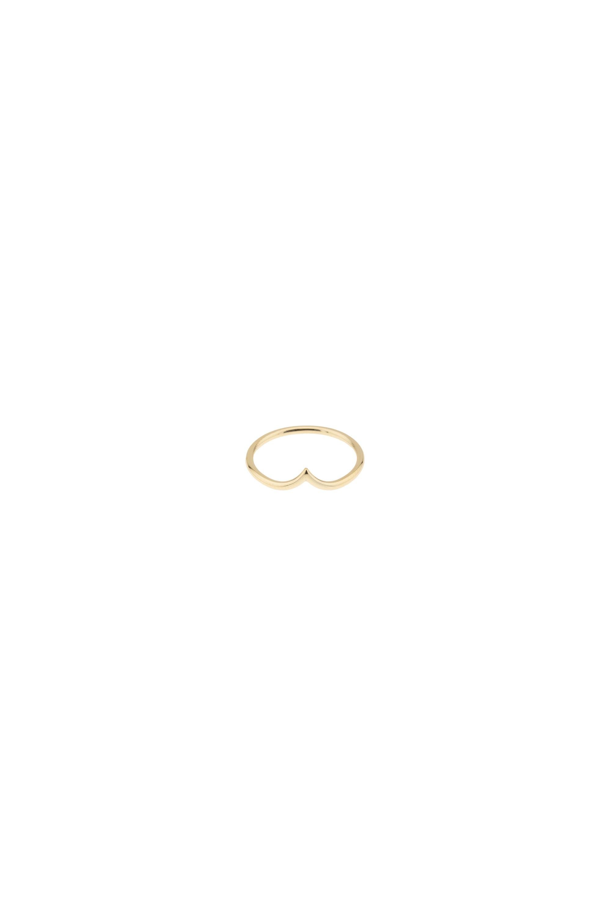 V-Ring aus 14K Massivgold | Chevron-Ring für Damen | Wishbone-Design | 14K Gold Stapelring | Ideales personalisiertes Geschenk