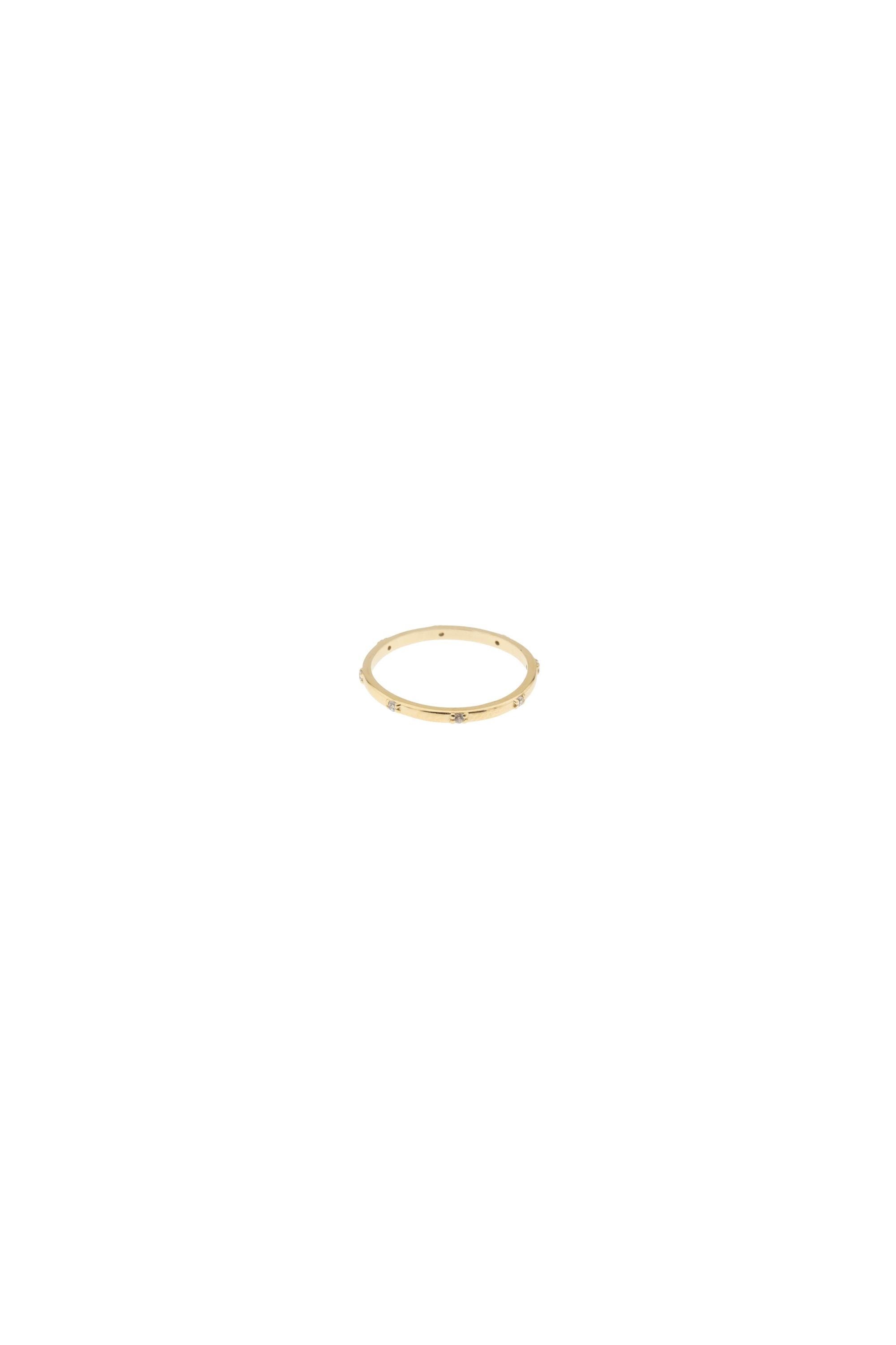 Diamant-Bandring aus 14-karätigem Massivgold für Damen | Bündig gefasstes Diamantband | Stapelbarer Ring aus 14-karätigem Diamant | Hochzeits- oder Jubiläumsgeschenk für Sie