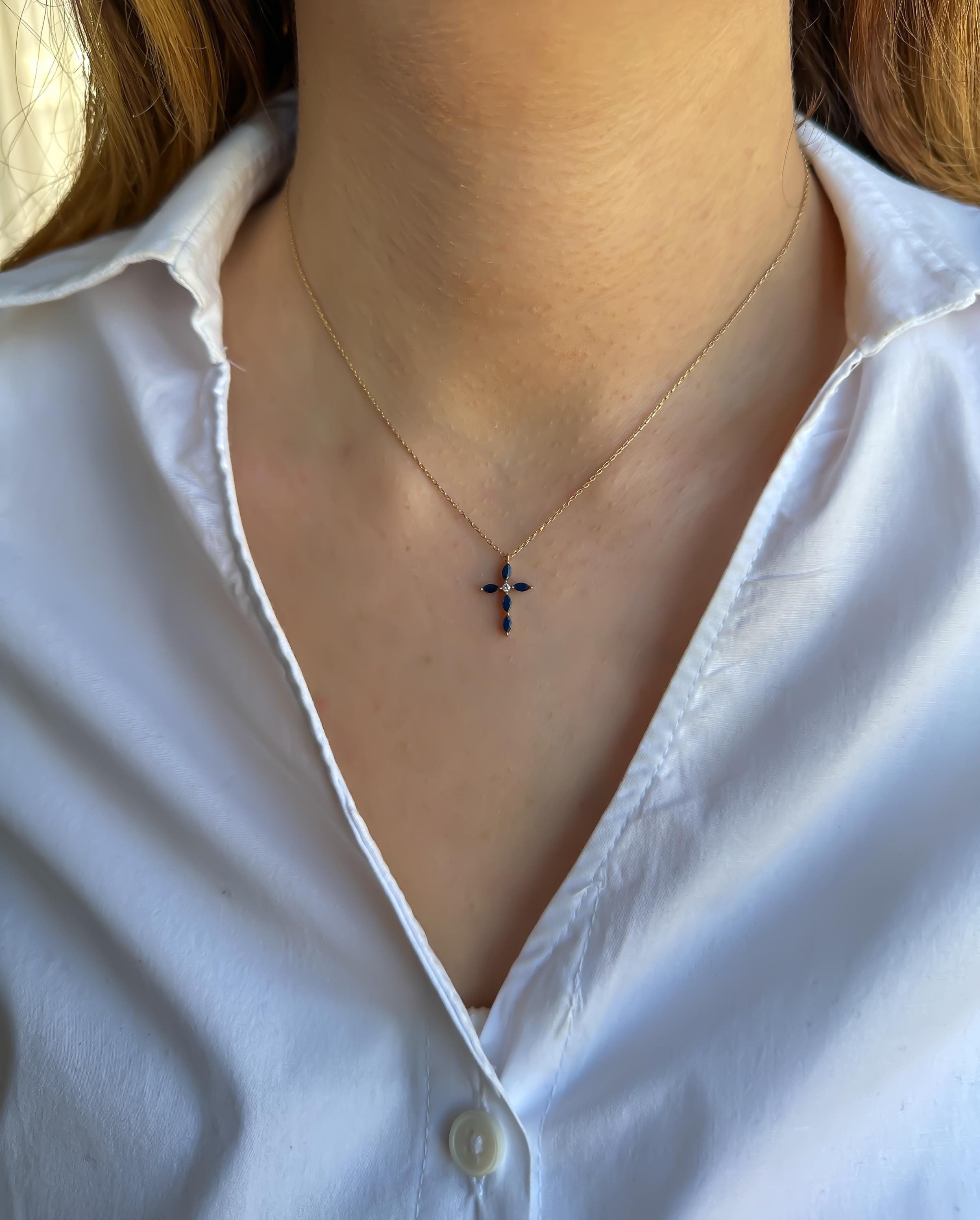 Customized Cross Pendant with Birthstones | Personalized Birthstone Cross Necklace | Unique Christian Jewelry Gift | Custom Cross Necklace