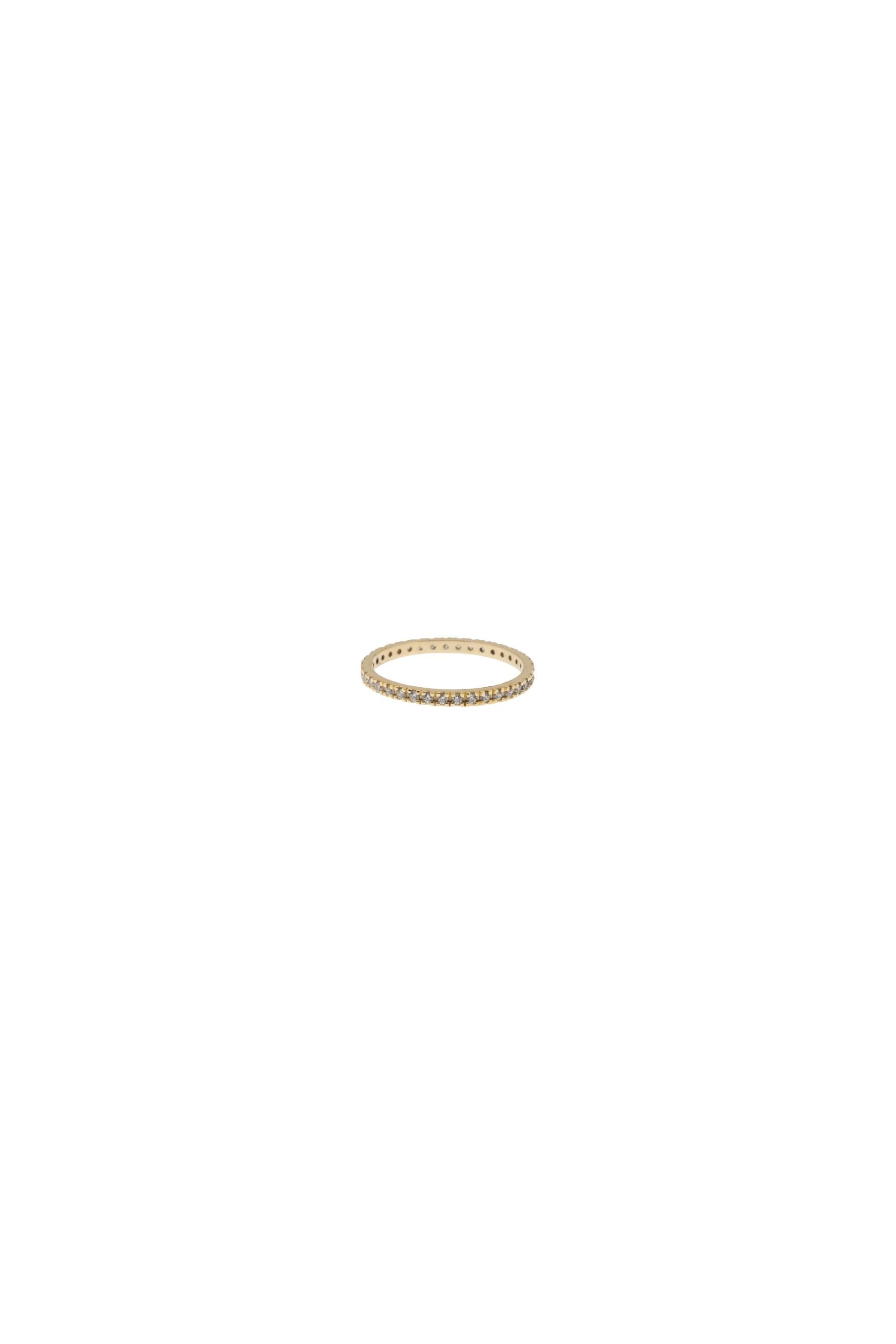 Halb-Ewigkeitsring aus 14-karätigem Gold mit Diamanten | Diamant-Ehering für Damen | Stapelbarer Diamantring | Ideal für Jubiläumsgeschenke