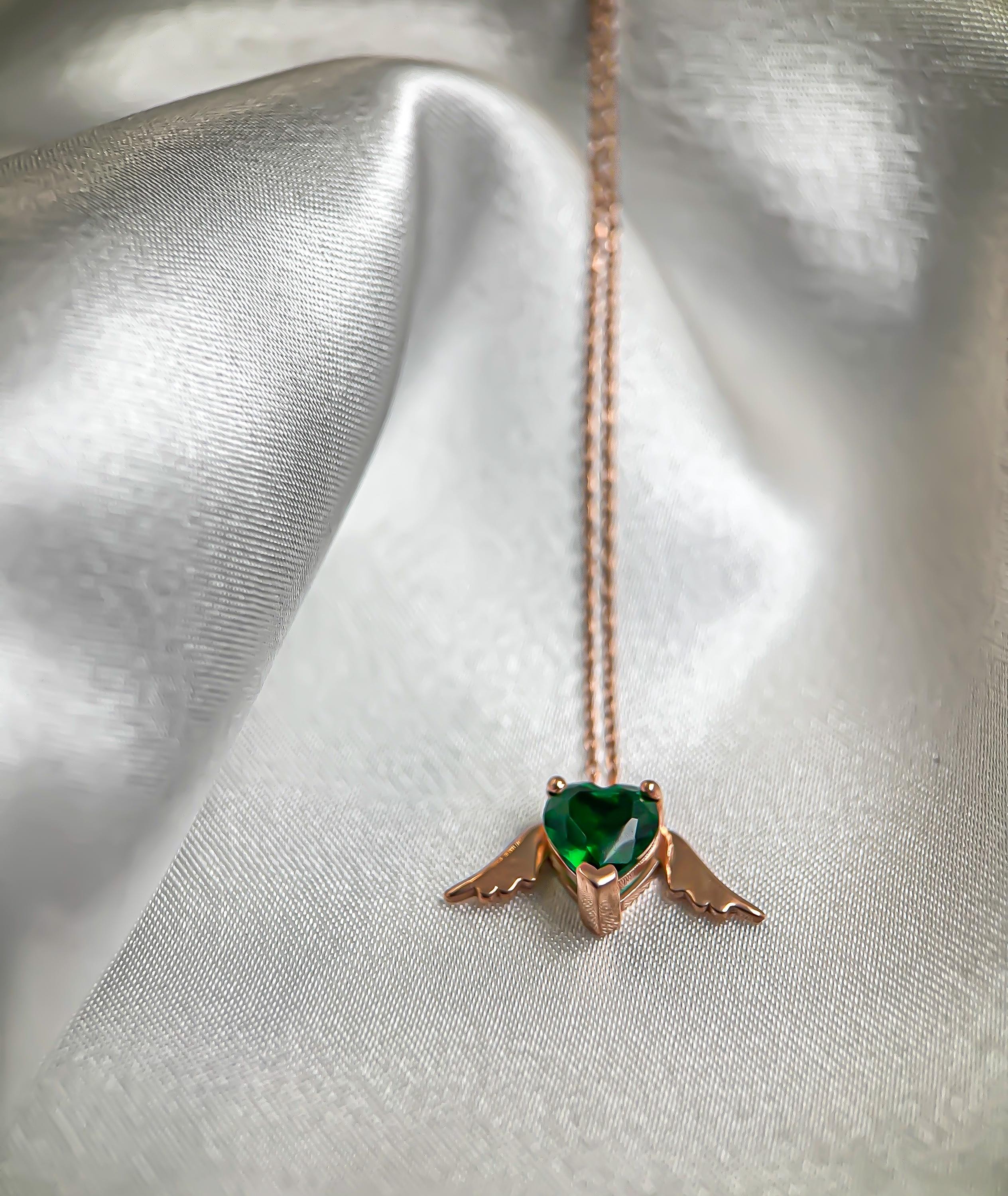 14K Gold Guardian Angel Necklace • Angel Charm Necklace • Religious Gold Jewelry • Perfect Gift for Valentine's Day • Elegant Angel Necklace
