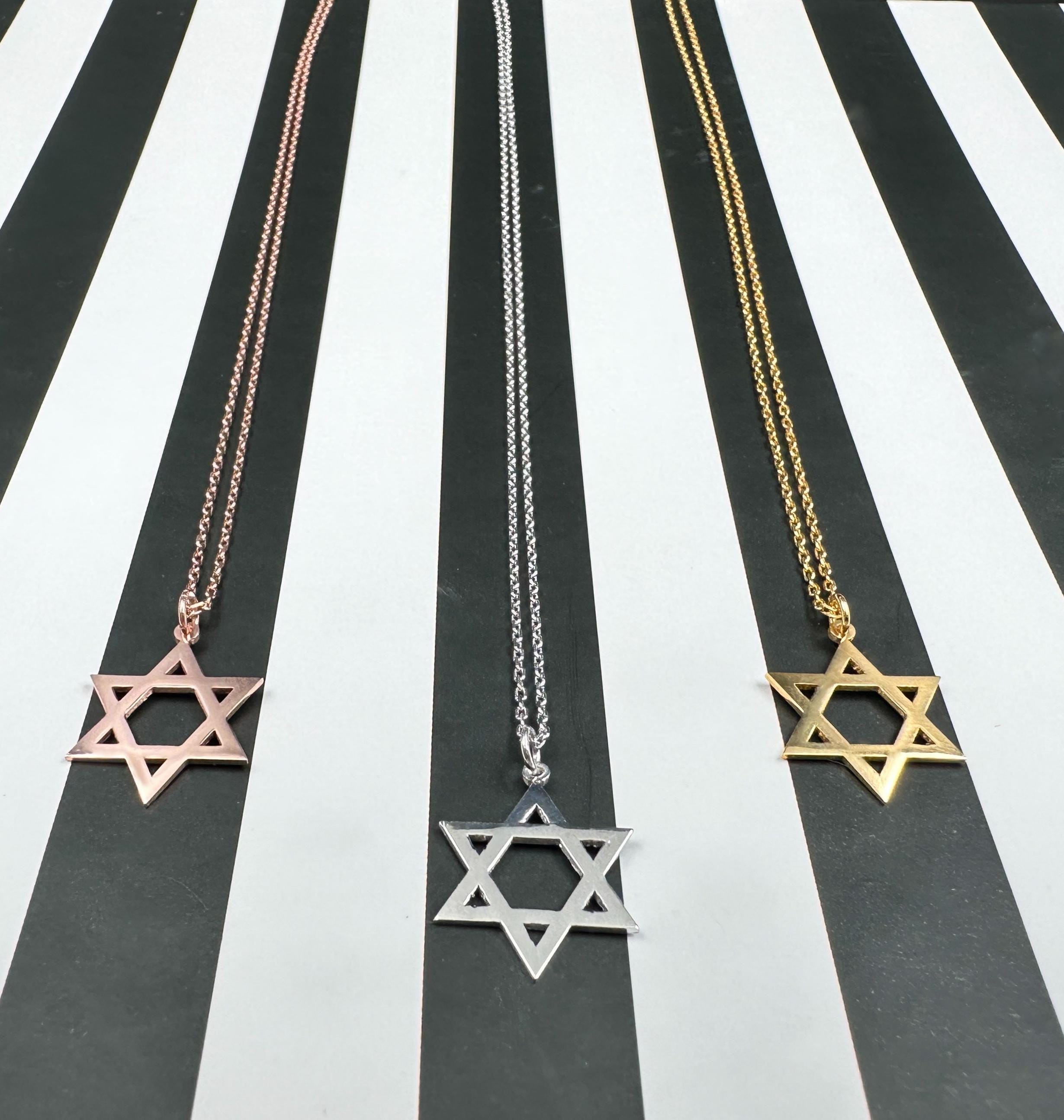 14K Gold Star of David Necklace for Women | Elegant Star Pendant | Minimalist Celestial Jewelry | Genuine 14K Gold | Perfect Gift for Her