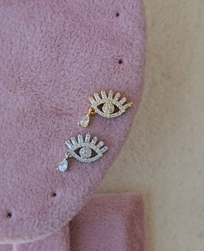 Çelik Göz Taşlı (Arkası Düz) Piercing