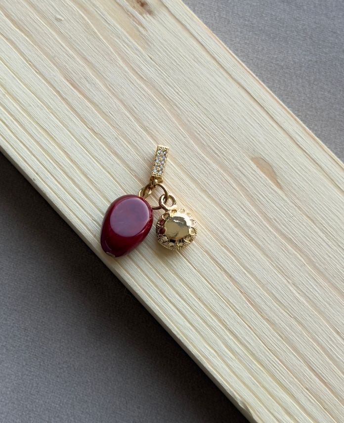 Pirinç Fermuar Charm