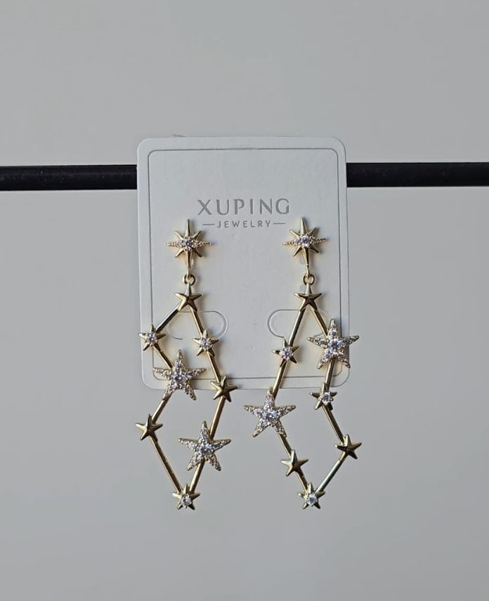 Xuping Yıldız Taşlı Gold Küpe
