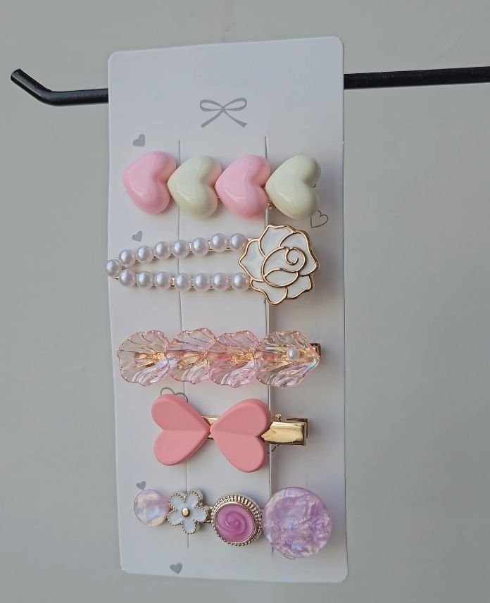 Aksesuar 5 Li Set Pembe Toka
