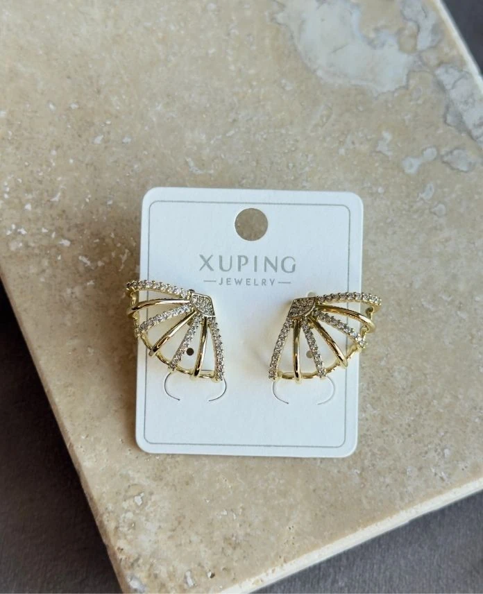 Xuping Yarım Taşlı 14K Küpe