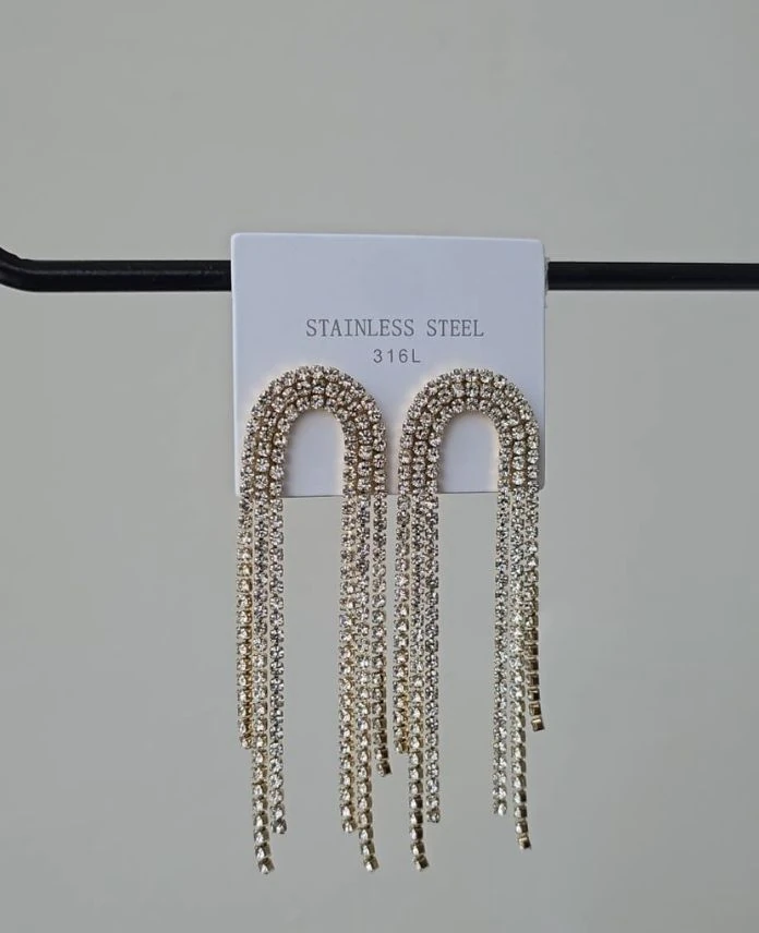 (12 Lİ PAKET İNDİRİMLİ) Çelik Abiye Suyolu Küpe