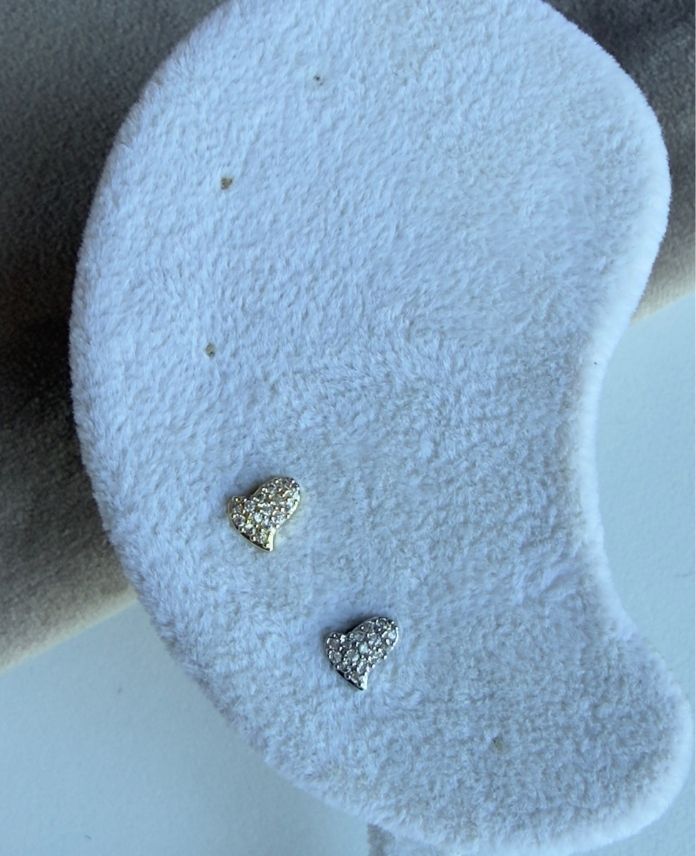 Çelik Kalp Taşlı (Arkası Düz) Piercing