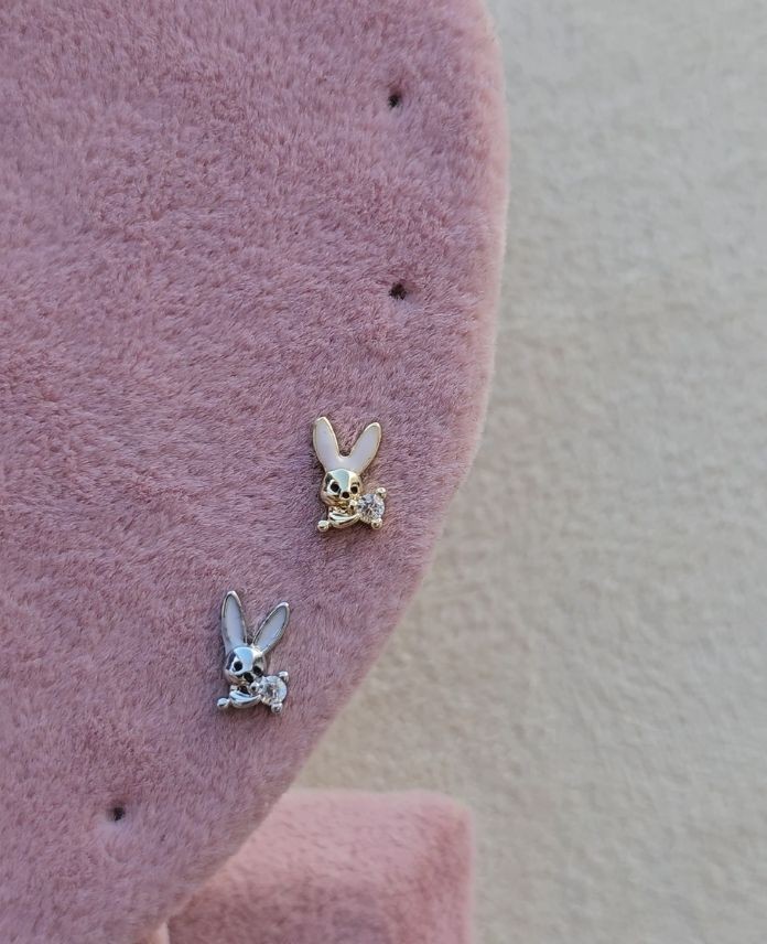 Çelik Tavşan (Arkası Düz) Piercing