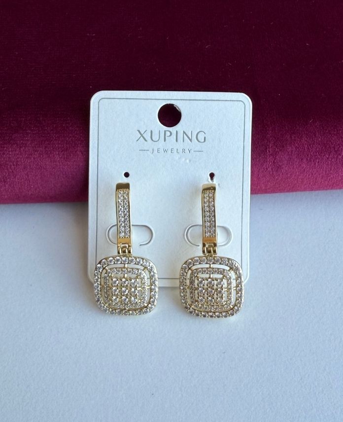 Xuping Baget Taşlı 14K Küpe