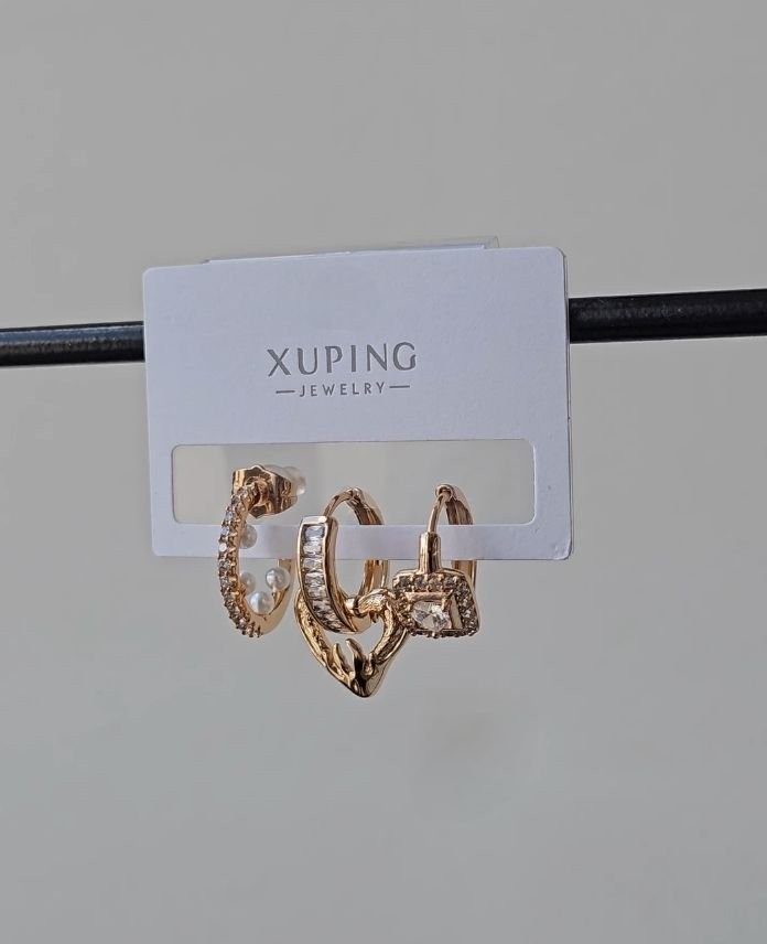 Xuping 3 Lü Kalp İnci Rose Küpe