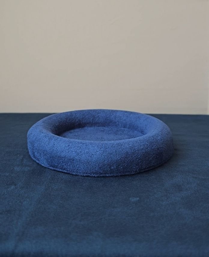 Akseuar Yuvarlak Tepsi Çap Lacivert 12Cm Stand