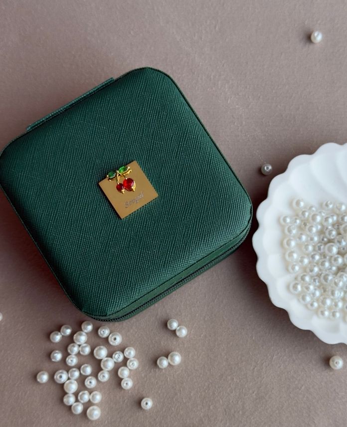 Aksesuar 10X10cm Yeşil Takı Çantası