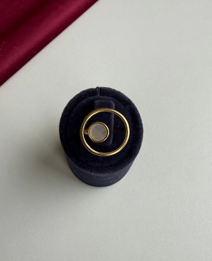 Çelik Numaralı Yuvarlak Sedefli Yüzük