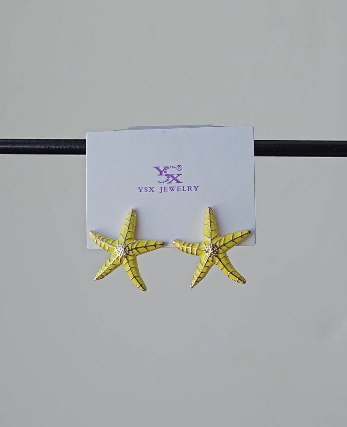 Ysx Yıldız Sarı Küpe