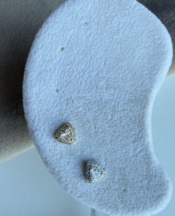 Çelik Kalp Taşlı (Arkası Düz) Piercing