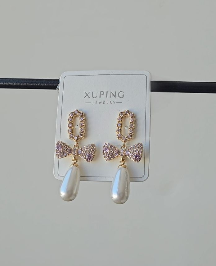 Xuping Kurdele İncili Gold Küpe
