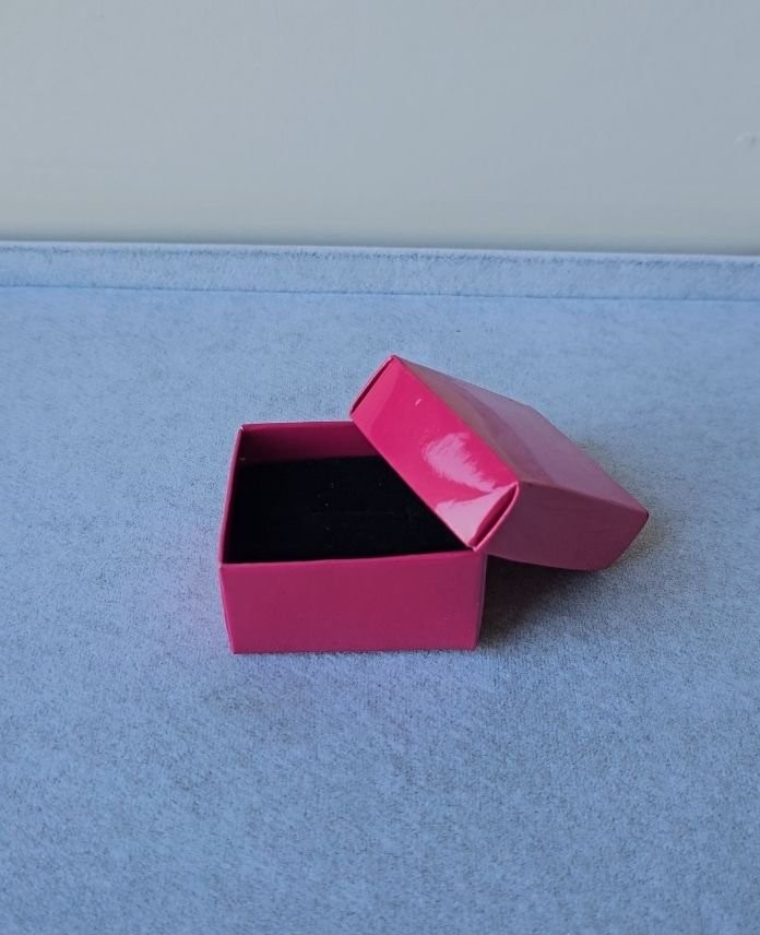 Aksesuar 3X4X6Cm Süngerli Koyu Pembe Kutu