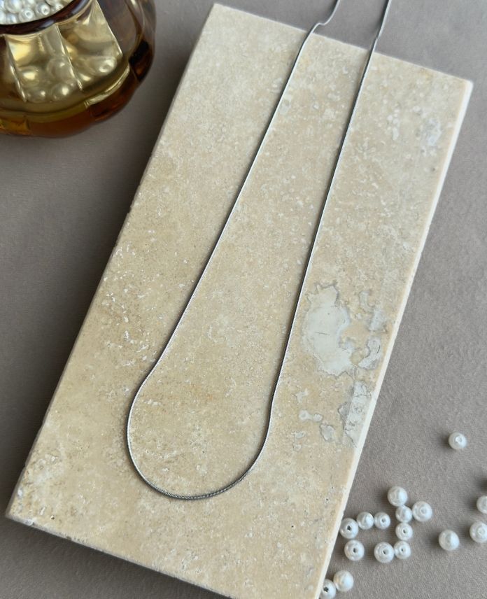 Çelik Yuvarlak Zincir 60Cm Kolye